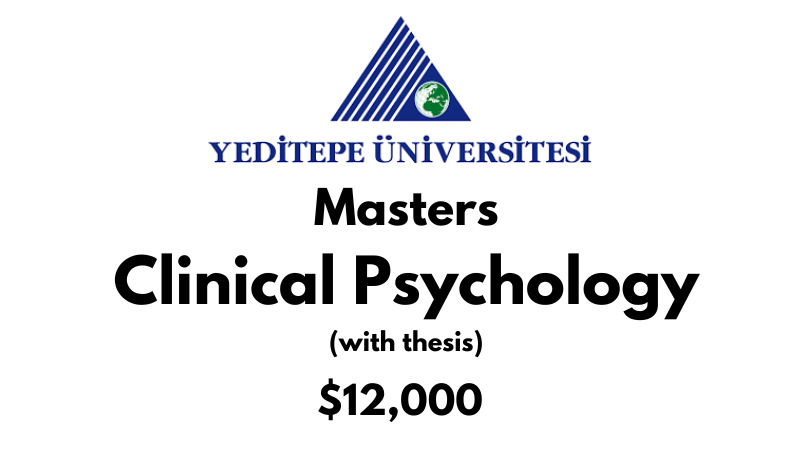 Master of Clinical Psychology (Thesis) at Yeditepe University Tuition: $12,000 USD/Year (After Scholarship)