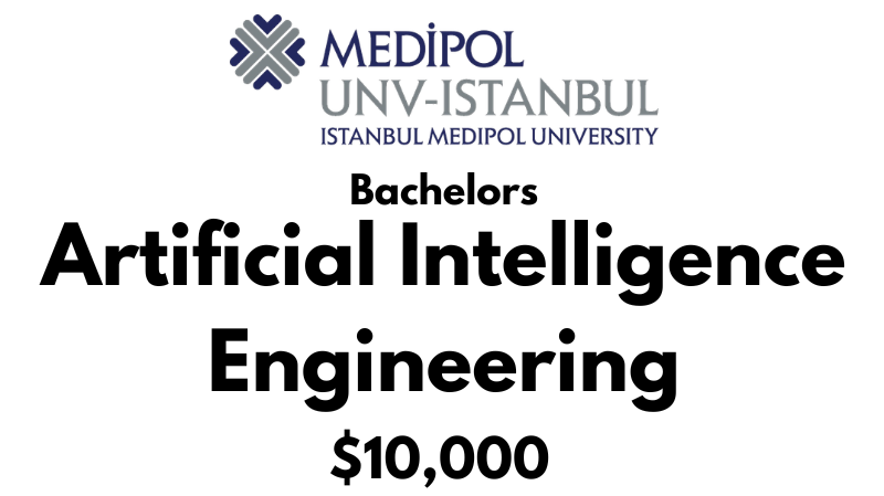 Bachelors of Science (BSc) in Artificial Intelligence Engineering at Istanbul Medipol University: Tuition Fee: $10.000/year (Scholarship Available)