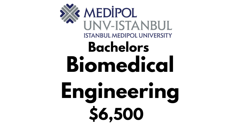 Bachelors of Science (BSc) in Biomedical Engineering at Istanbul Medipol University: Tuition Fee:$6.500/year (Scholarship Available)