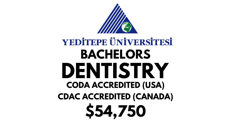 Bachelors of Dentistry (BDS) at Yeditepe University Tuition Fee: $54,750/Year (After Scholarship)
