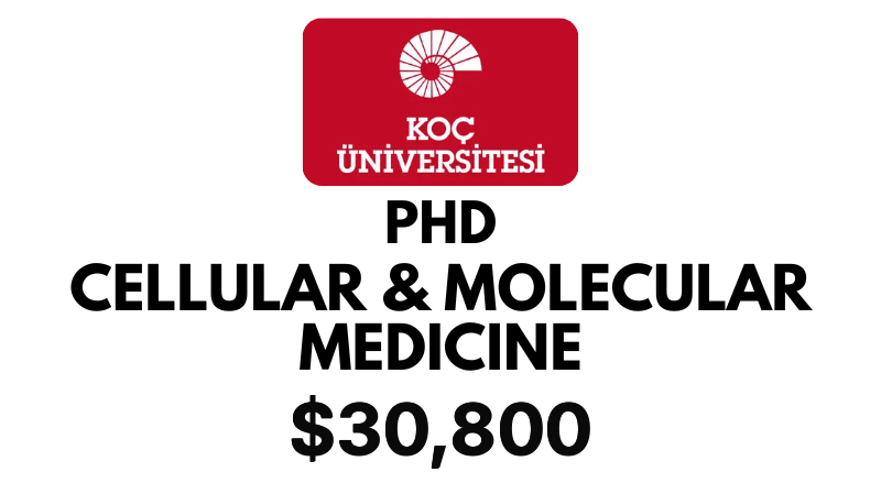 Doctoral - PhD in Cellular and Molecular Medicine at Koc University: Tuition: $30,800 Entire Program (Scholarship Available)